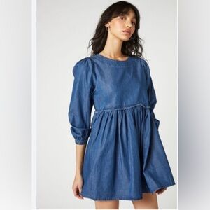 button down denim dress forever 21 Forever 21 Women's Sexy Front Button Backless Mini Denim Dress